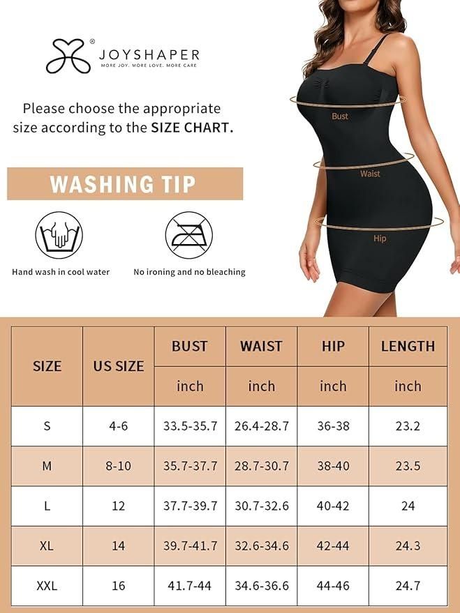 Women's Seamless Body Shapewear - Invisible Dress Shaping Underwear (Black)